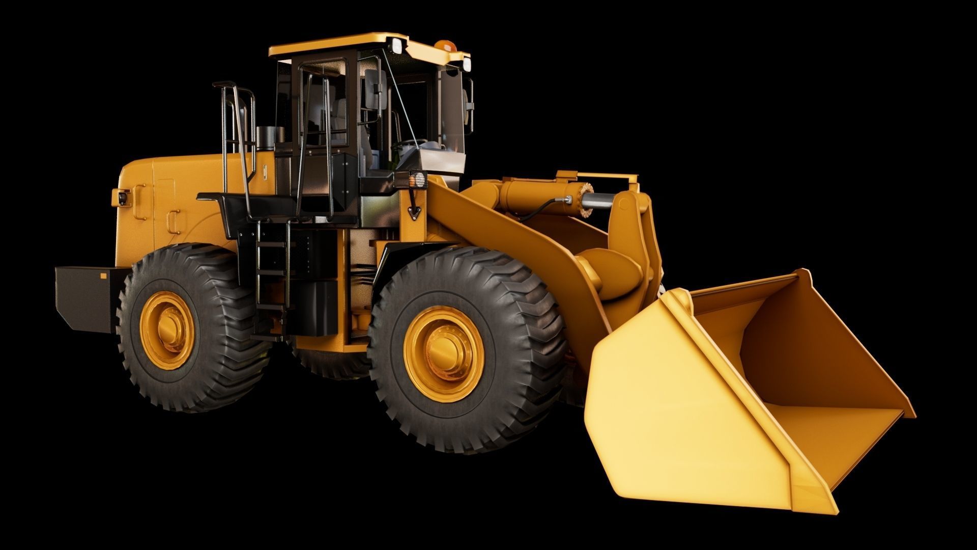 Wheel Loader  Low-poly 3D model_4