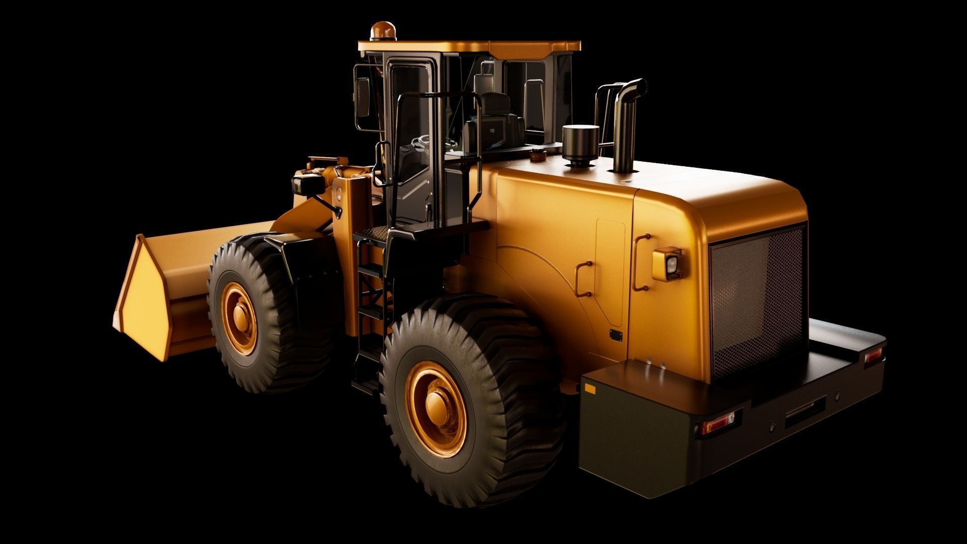 Wheel Loader  Low-poly 3D model_2