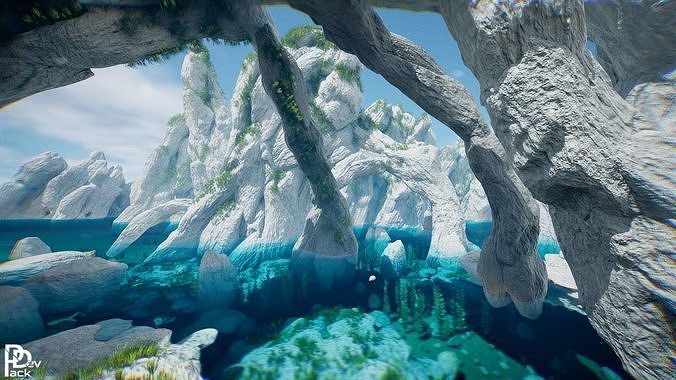 Seastone Arch 35 Assets Low-poly 3D model