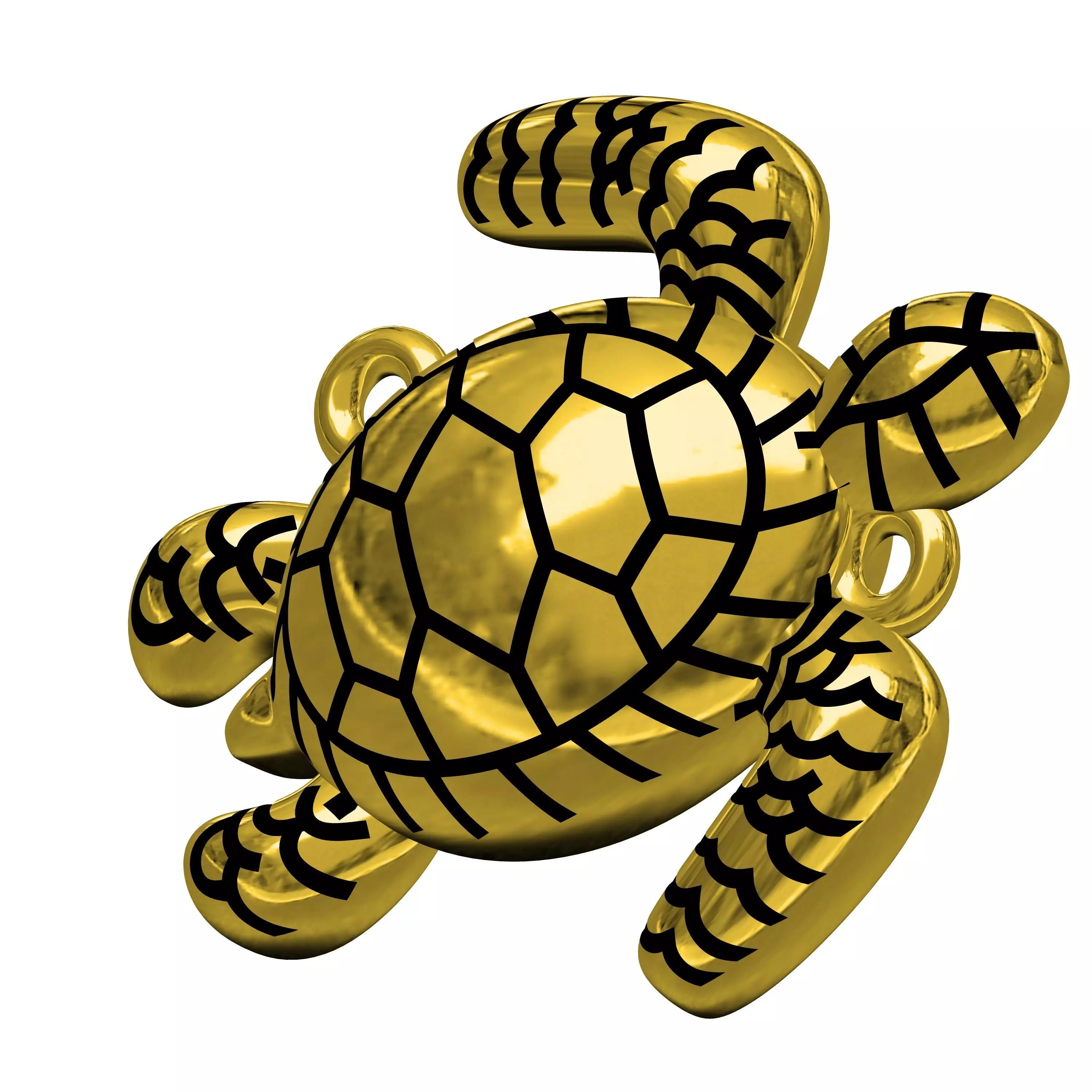 Small and Simple Turtle Pendant 3D print model