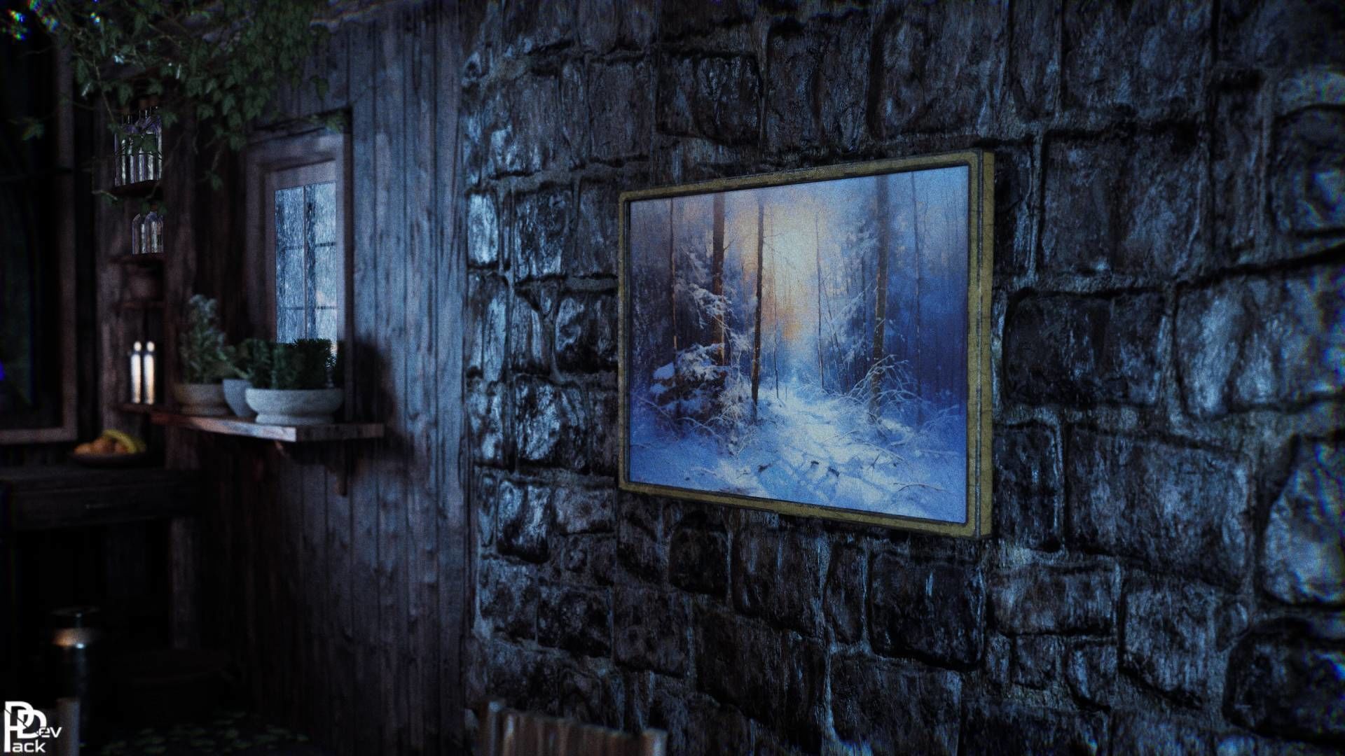 Cabin Interior v2 70 Assets Low-poly 3D model_1