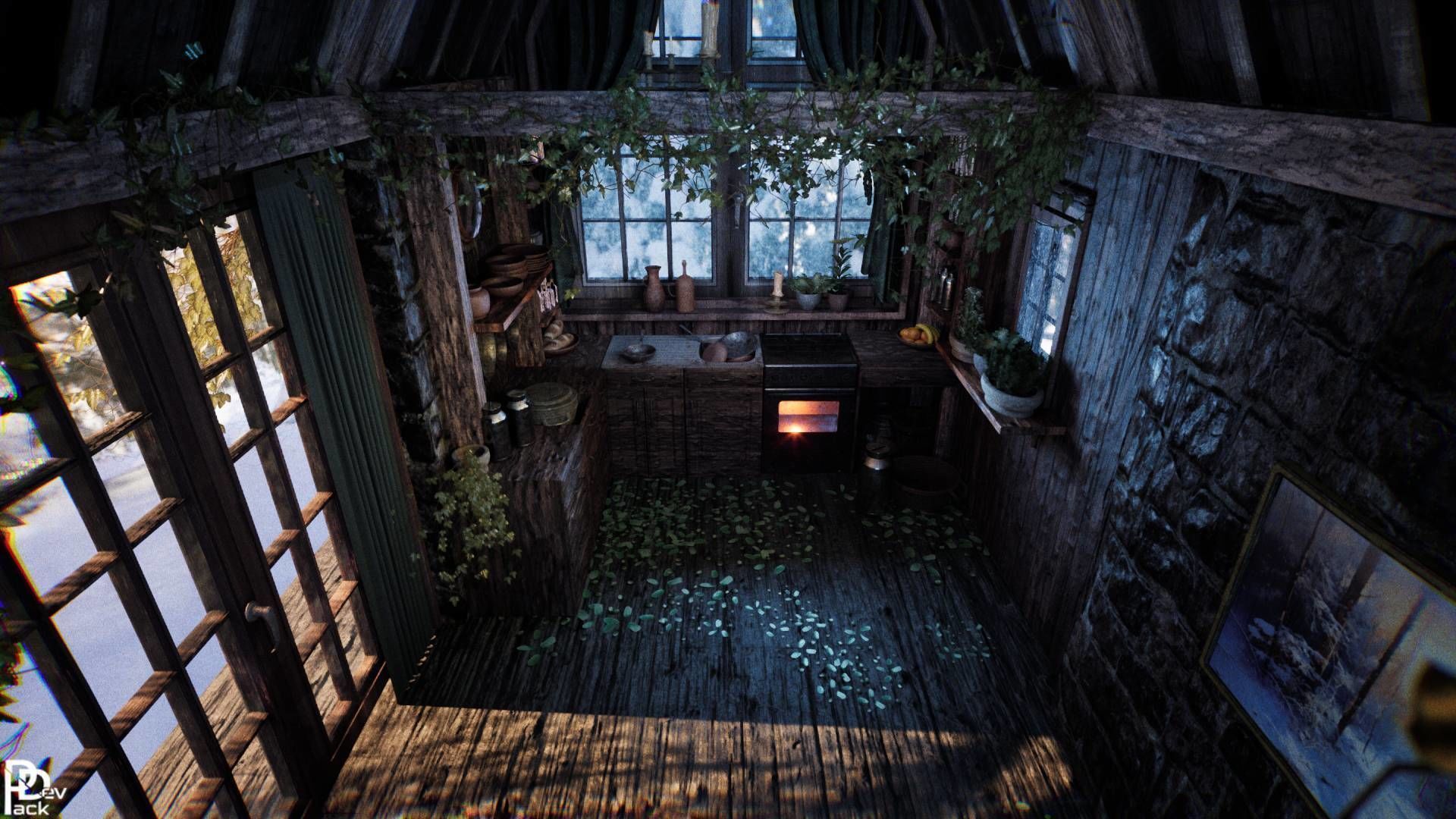 Cabin Interior v2 70 Assets Low-poly 3D model_6