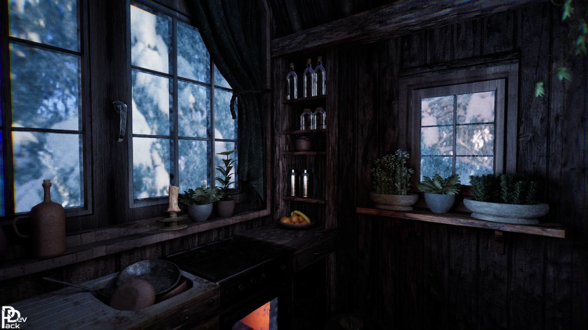 Cabin Interior v2 70 Assets Low-poly 3D model_11