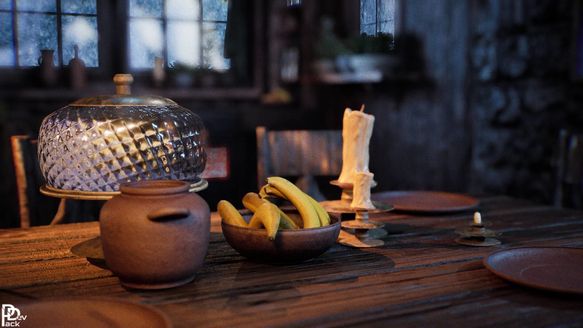 Cabin Interior v2 70 Assets Low-poly 3D model_9