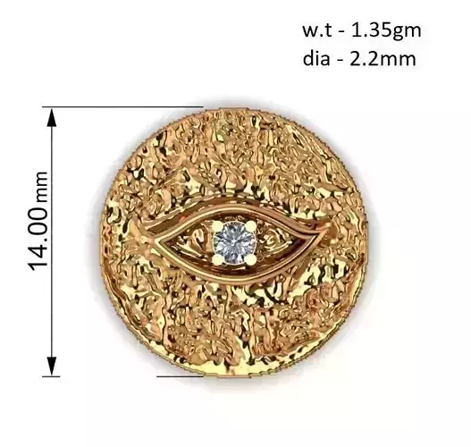 Evil Eye Coin Pendant