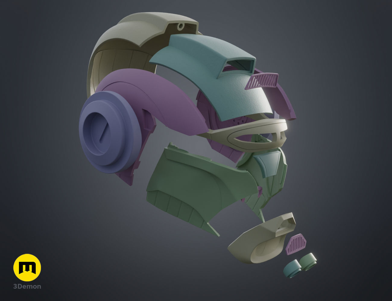 Ketsu Onyo Helmet 3D print model_9