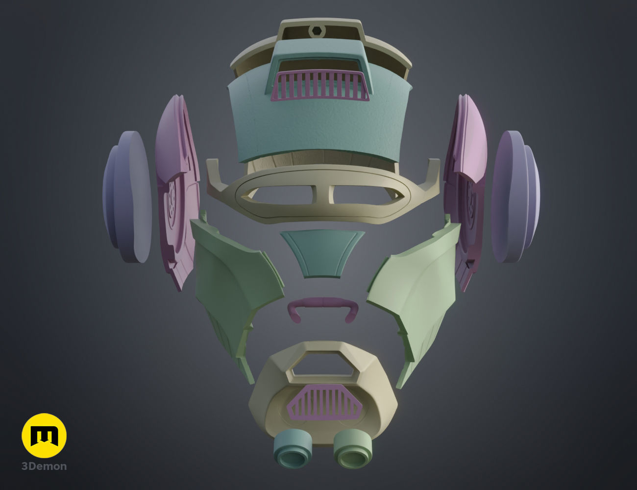 Ketsu Onyo Helmet 3D print model_8