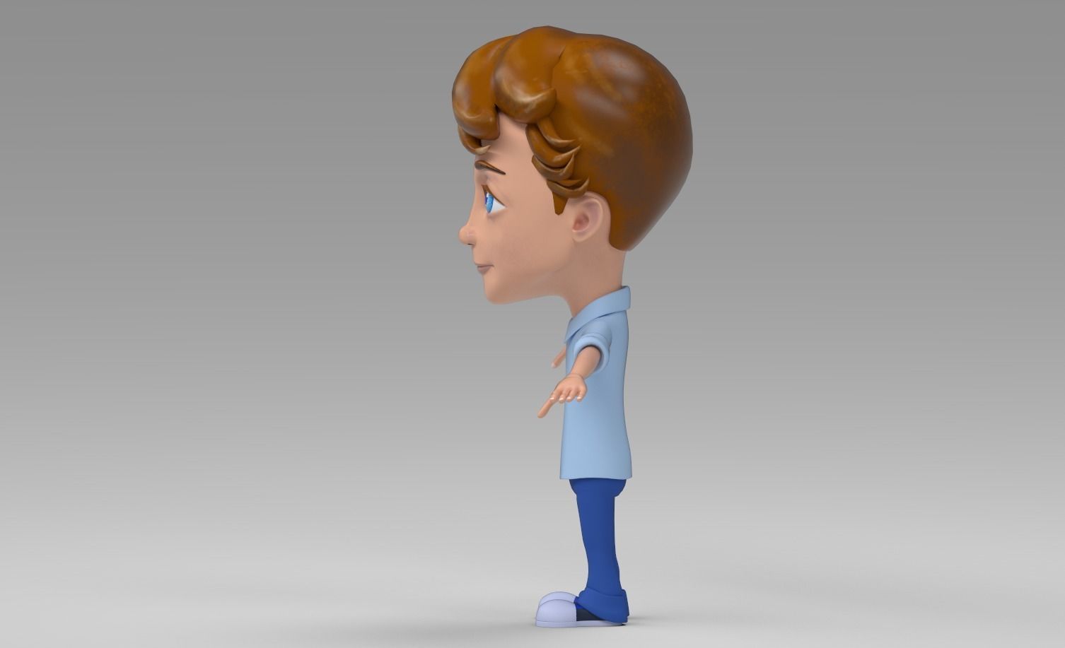 John The man Low-poly 3D model_4