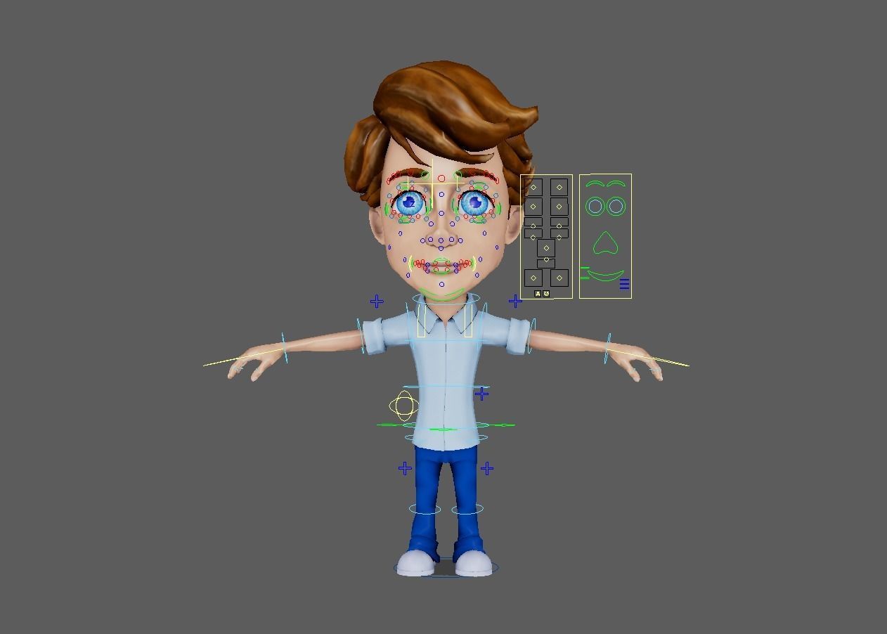 John The man Low-poly 3D model_11
