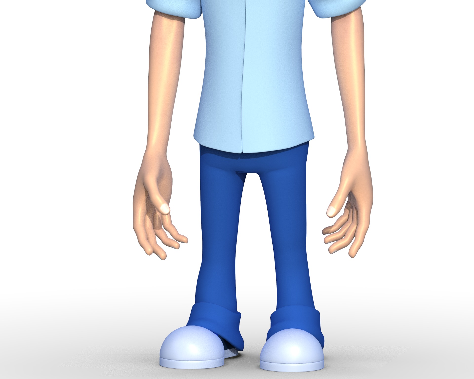 John The man Low-poly 3D model_5