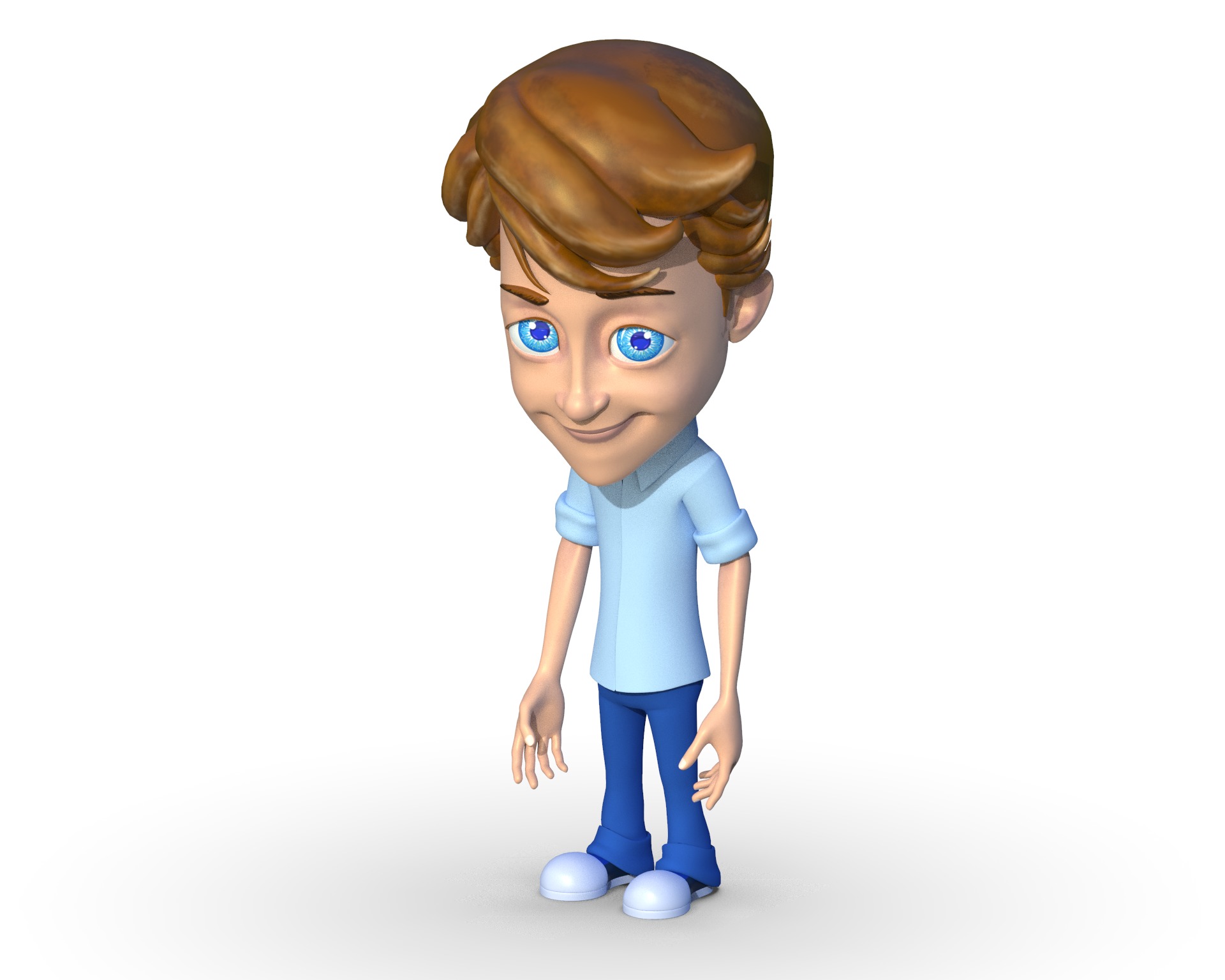 John The man Low-poly 3D model_10