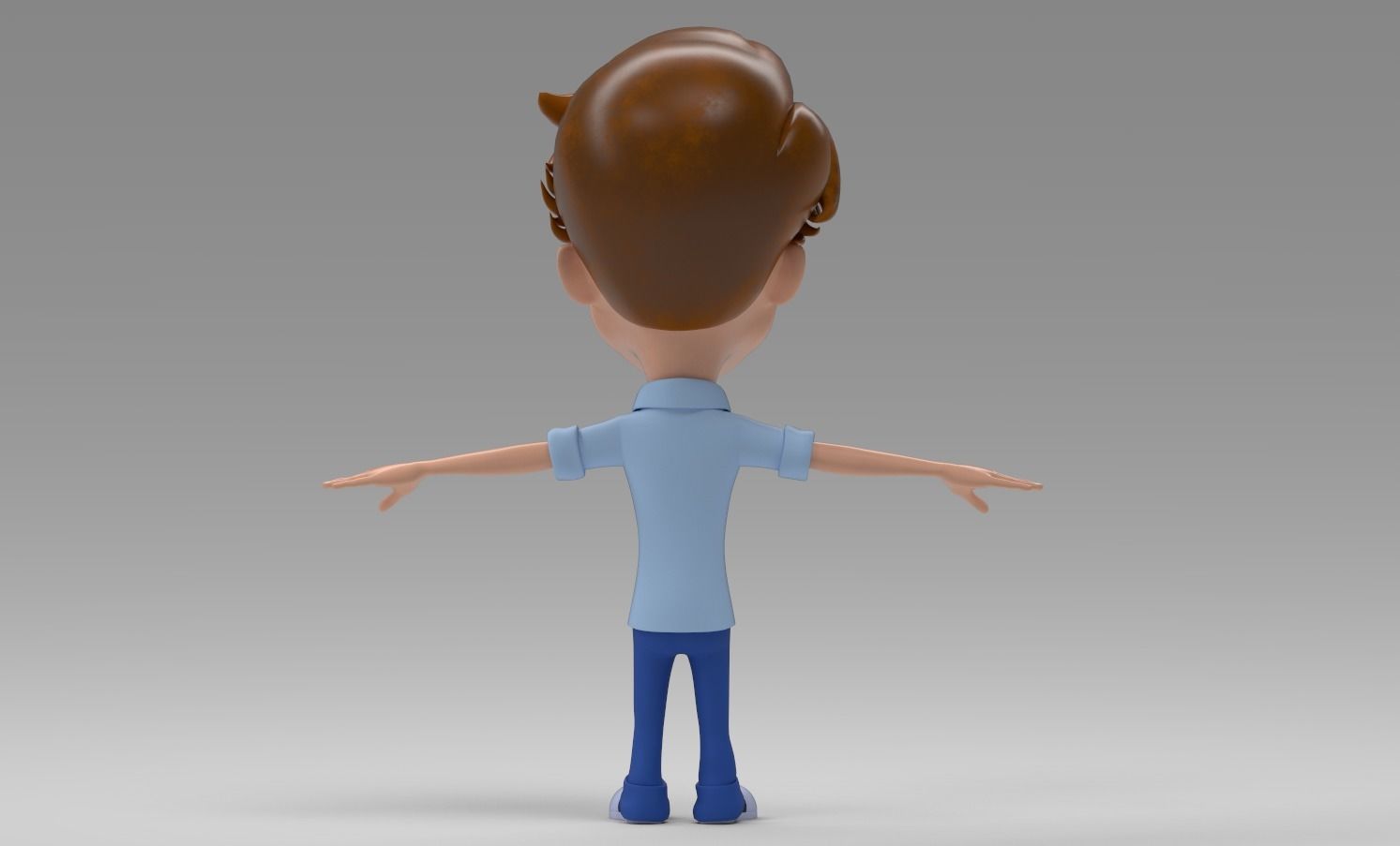 John The man Low-poly 3D model_6