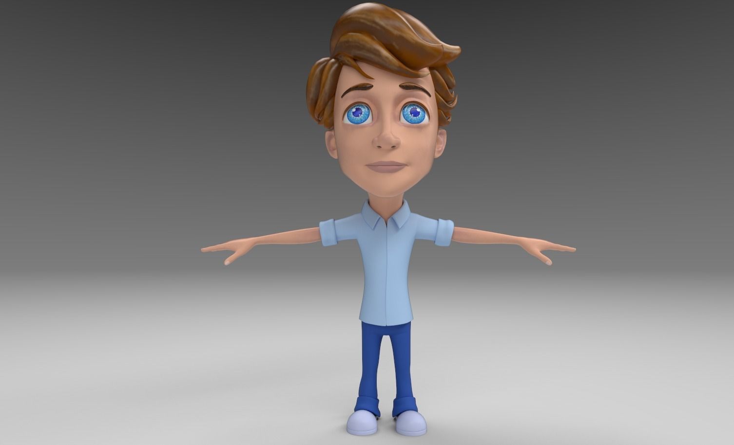 John The man Low-poly 3D model_3