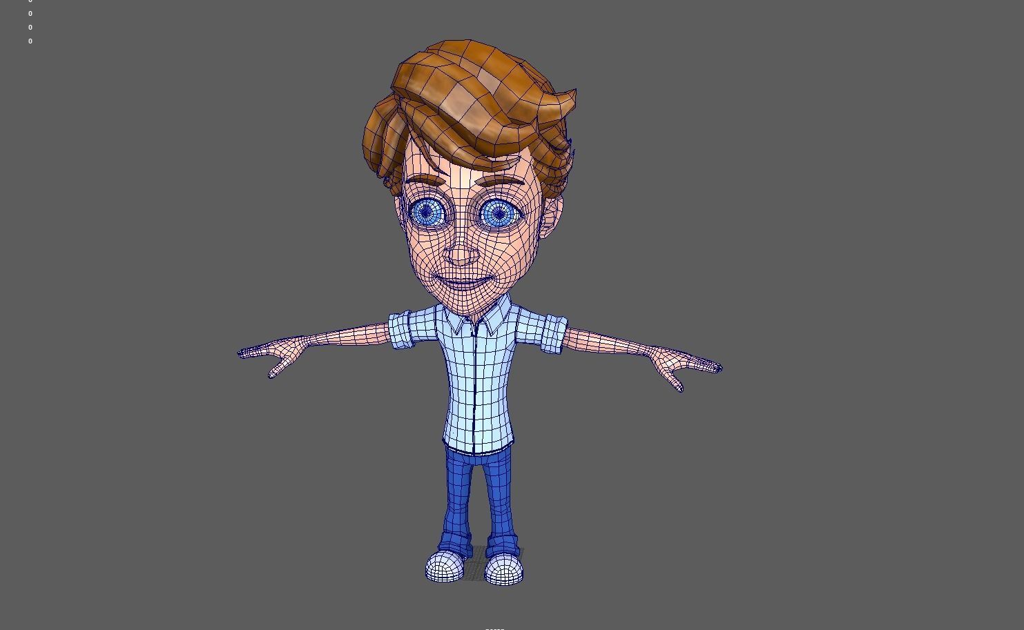 John The man Low-poly 3D model_13