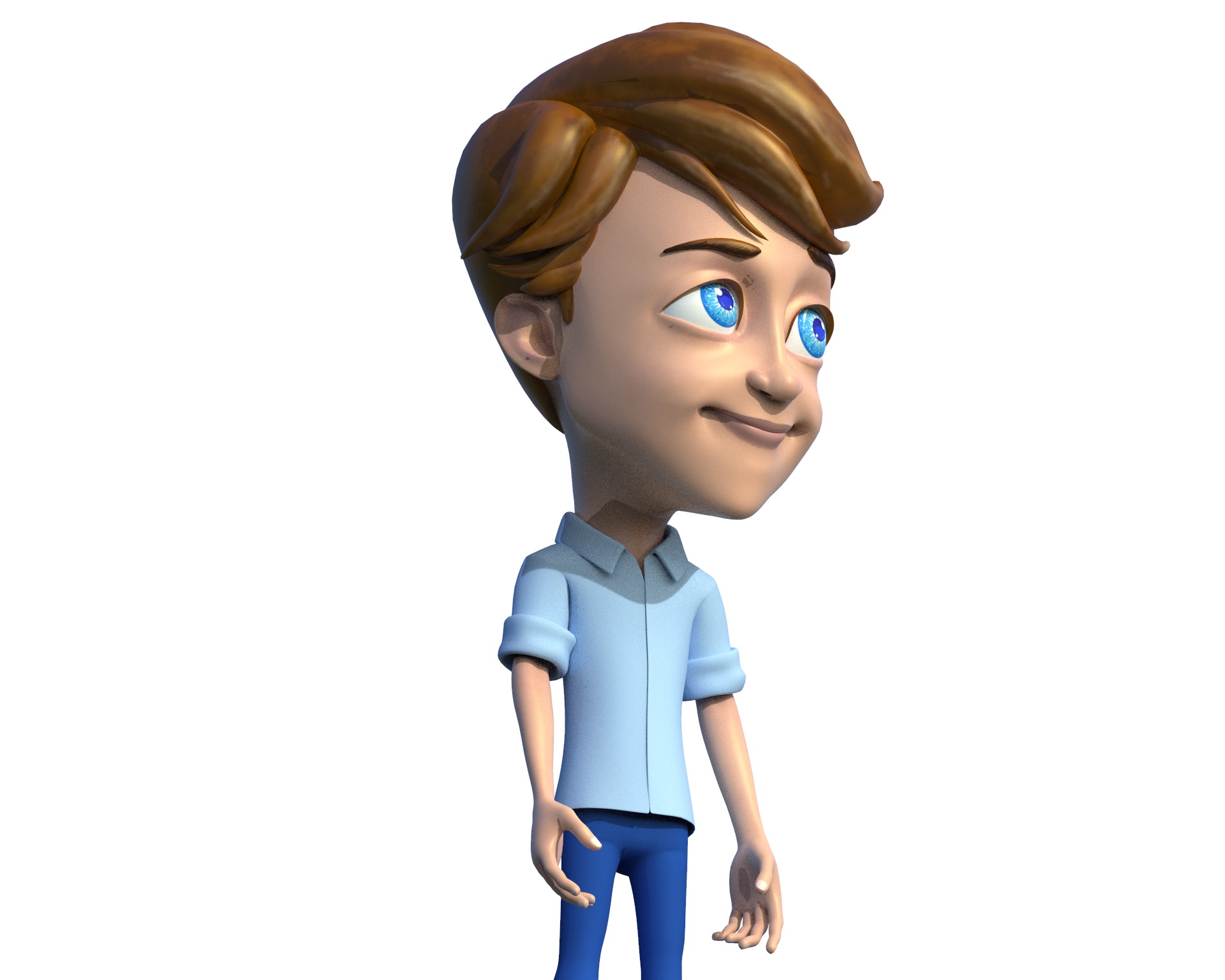 John The man Low-poly 3D model_7