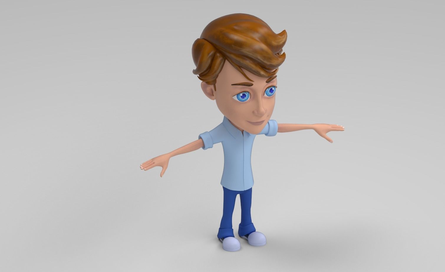 John The man Low-poly 3D model_8