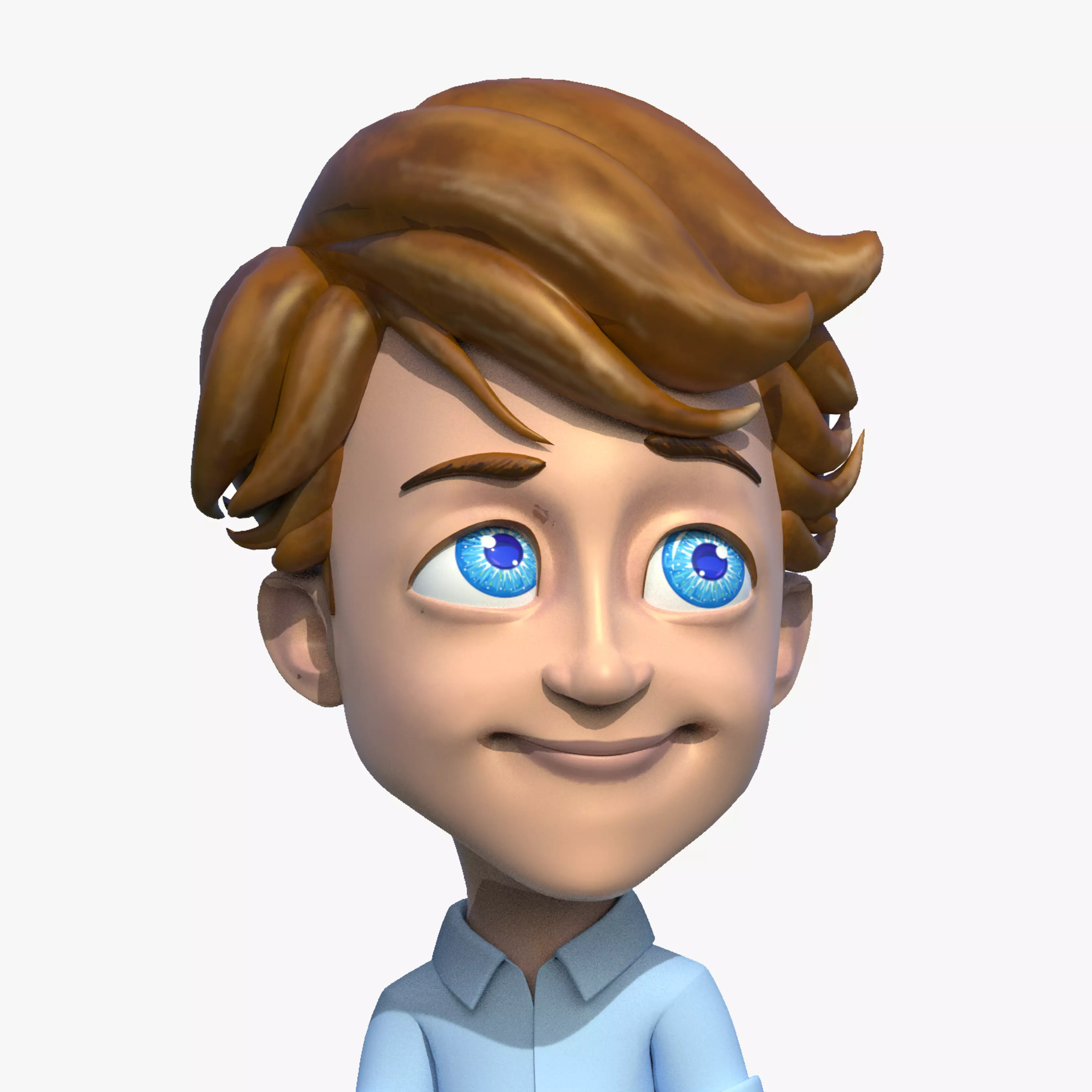 John The man Low-poly 3D model_0