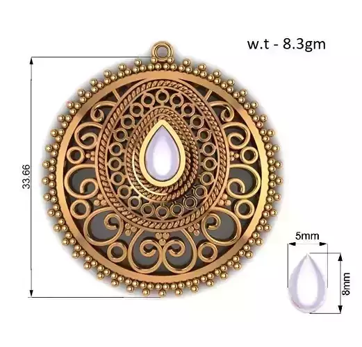 Raindrop Vintage Pendant