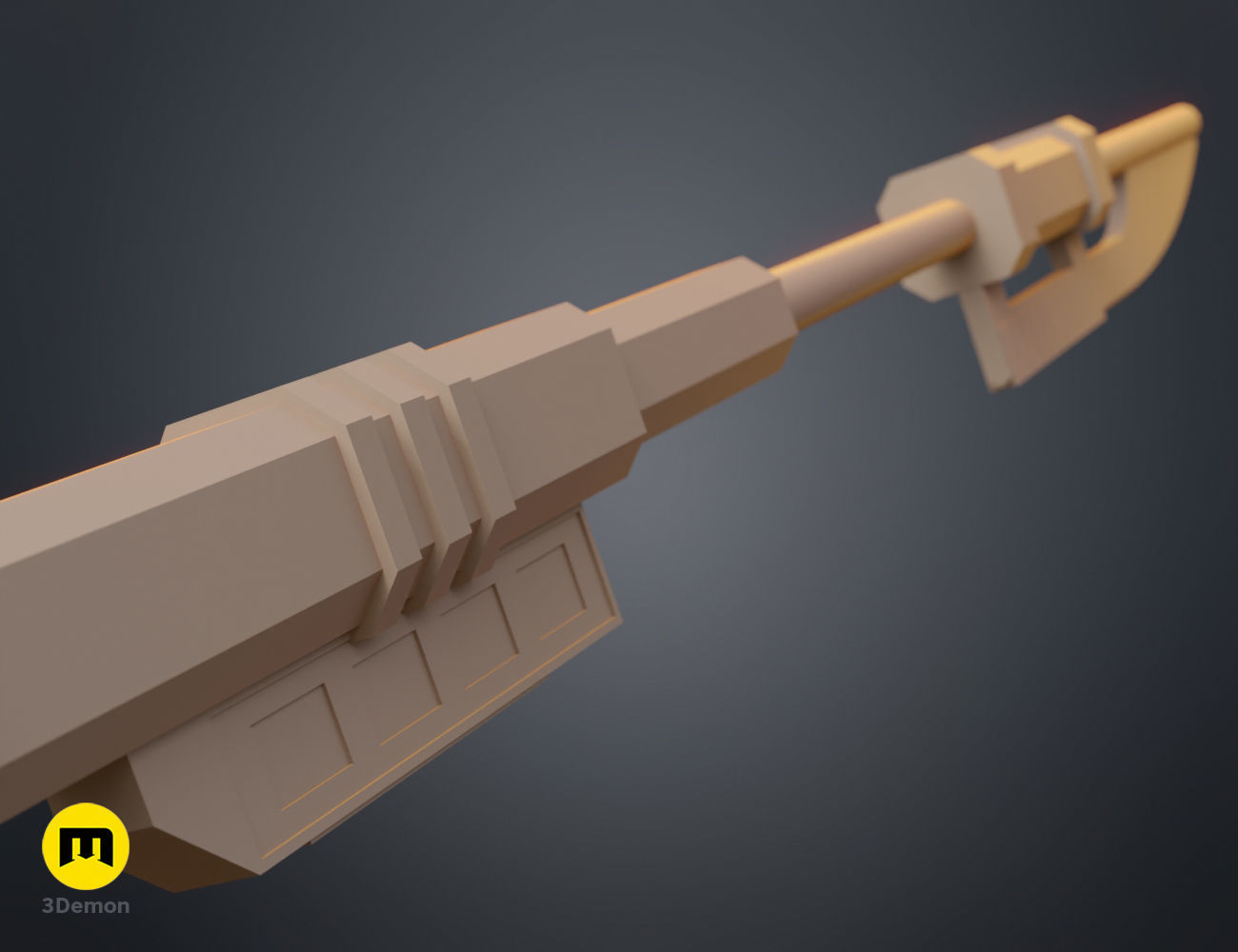 Ketsu Onyo Spear 3D print model_5
