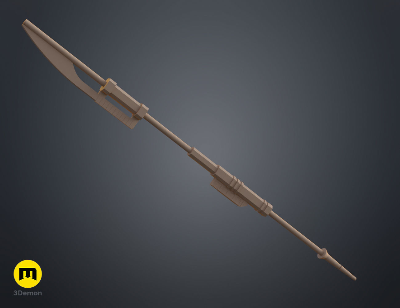 Ketsu Onyo Spear 3D print model_7