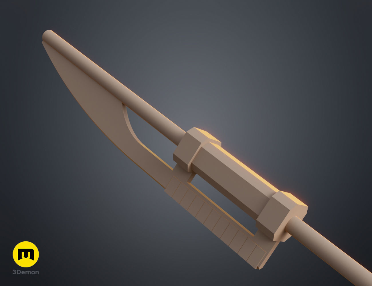 Ketsu Onyo Spear 3D print model_8