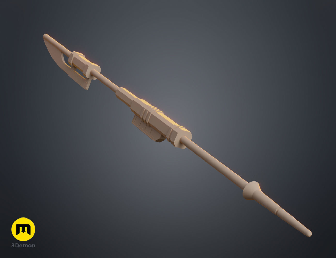 Ketsu Onyo Spear 3D print model_10