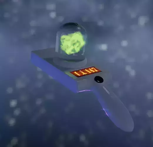 The teleportain gun from Rick and Morty 3D model