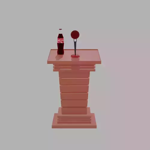 coca-cola disk speaker 3d model 