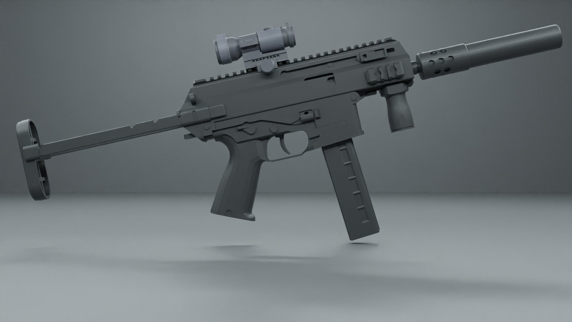 3d gun model 3D model_32
