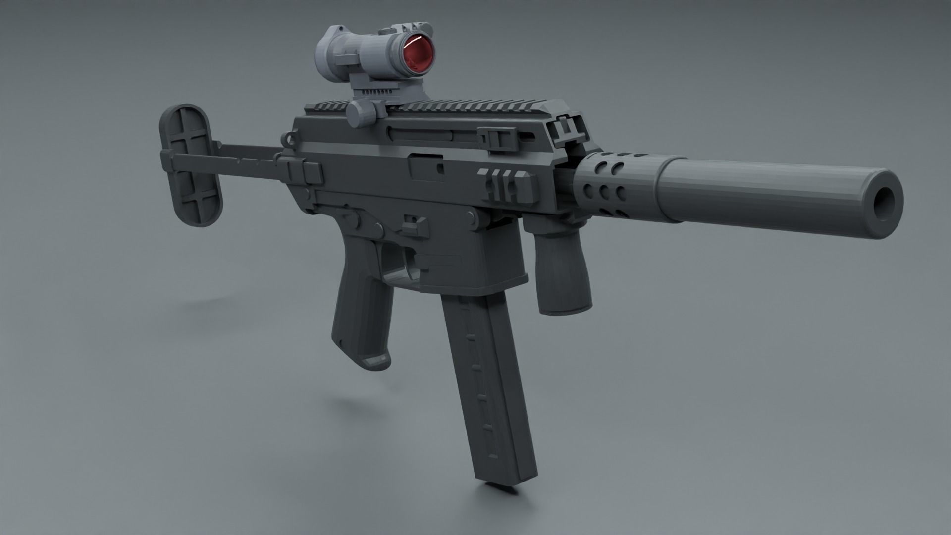 3d gun model 3D model_21