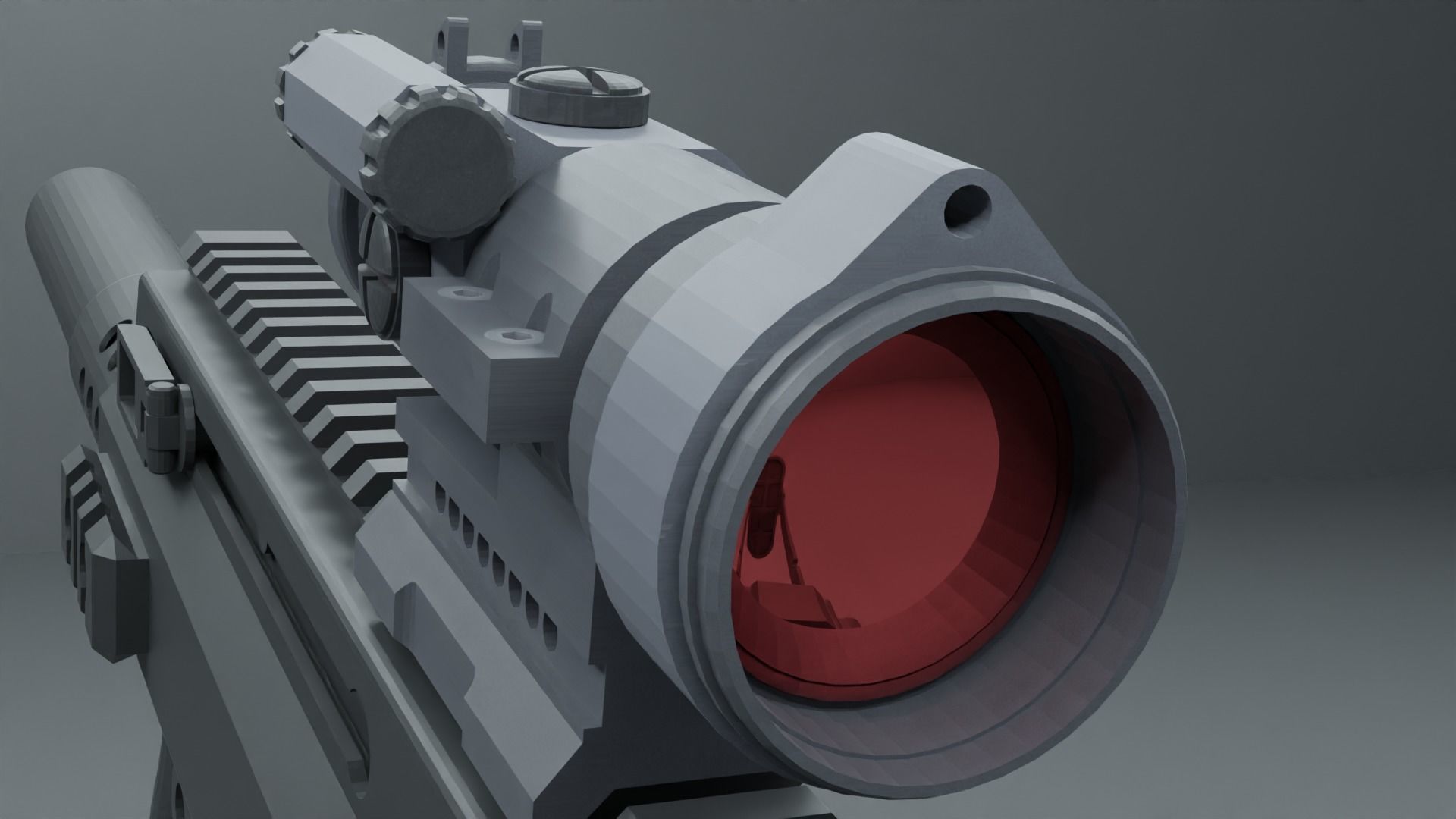 3d gun model 3D model_9