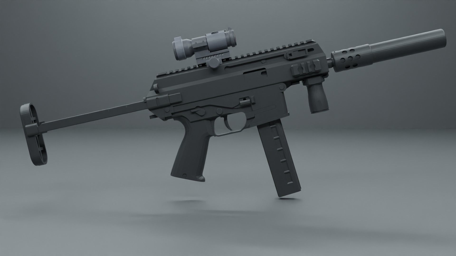 3d gun model 3D model_13