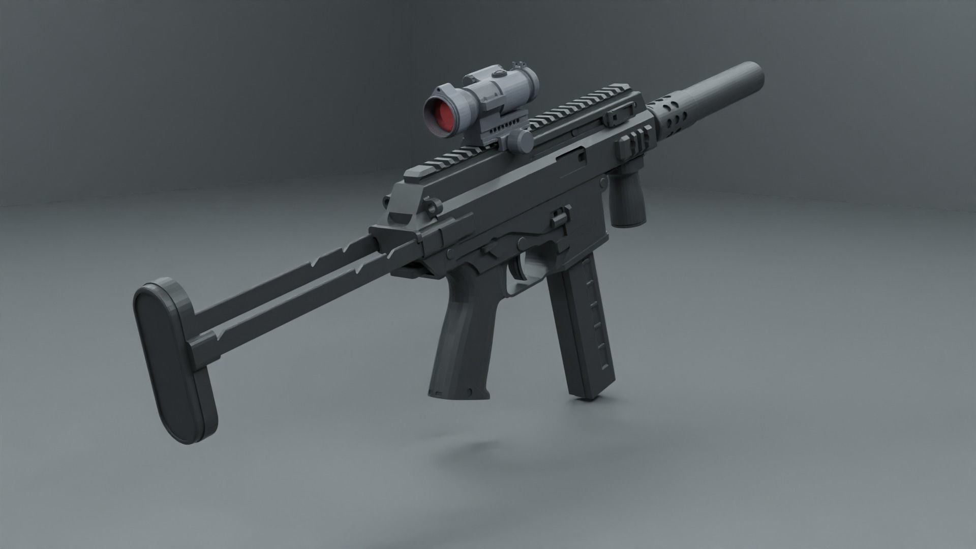 3d gun model 3D model_19