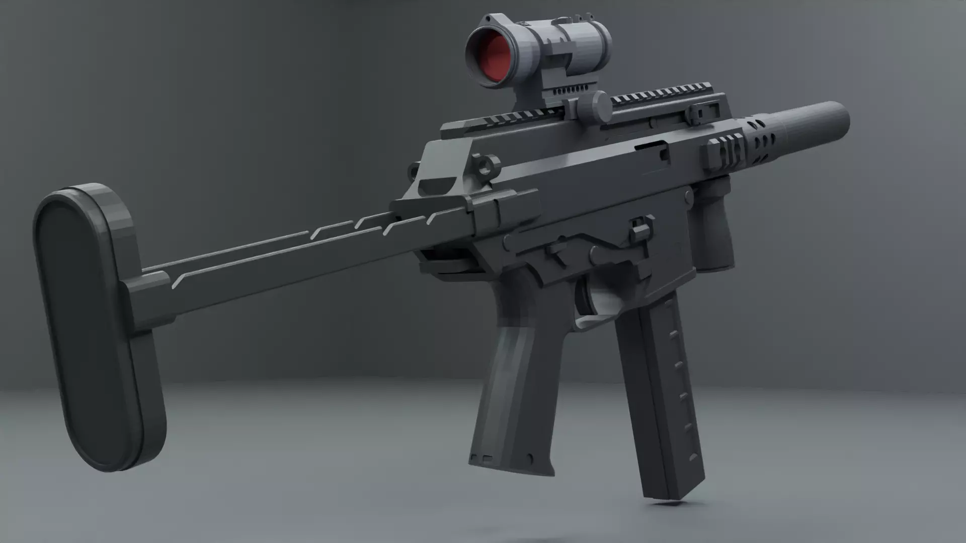 3d gun model 3D model_0