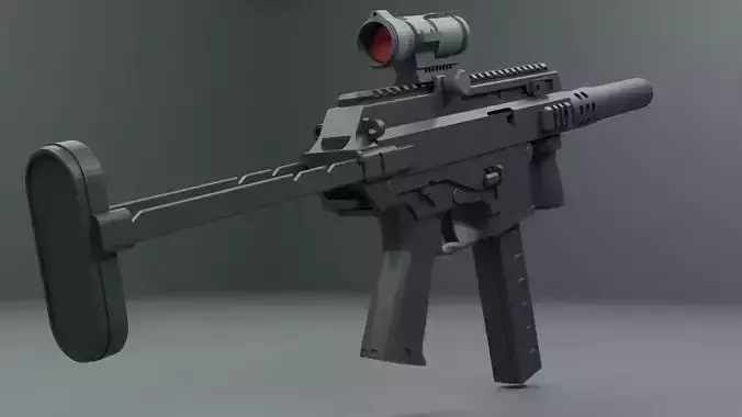 3d gun model 3D model