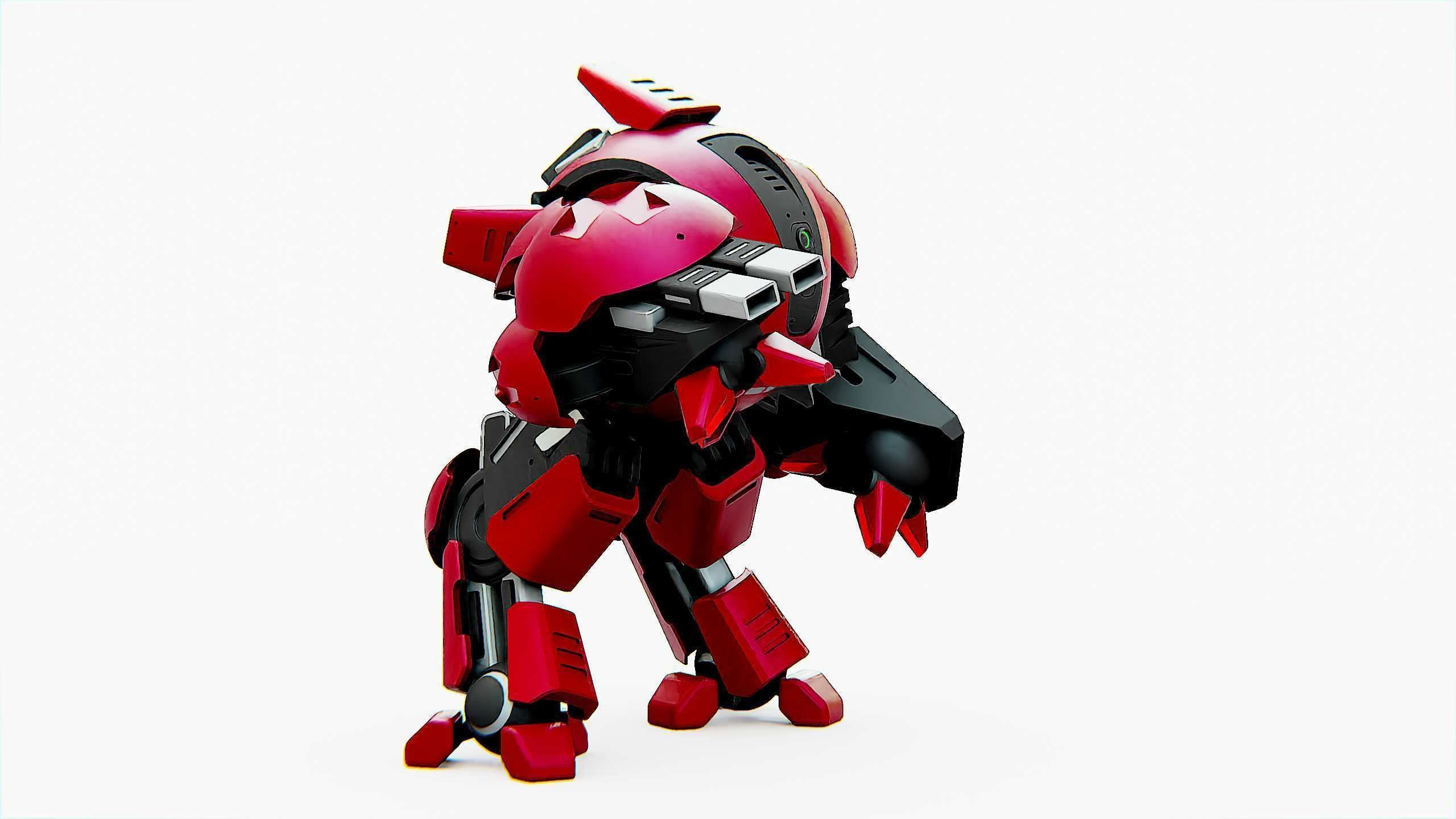 BATTLE DROID OKEANOS Rigged for Unreal Engine - Unity - MIXAMO 3D model_7