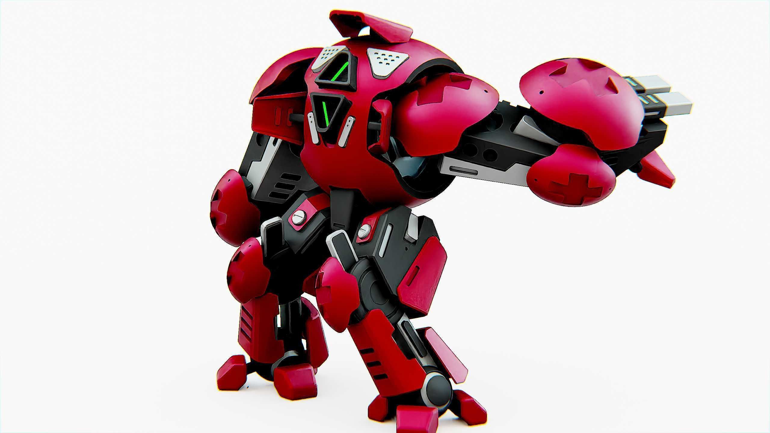 BATTLE DROID OKEANOS Rigged for Unreal Engine - Unity - MIXAMO 3D model_13