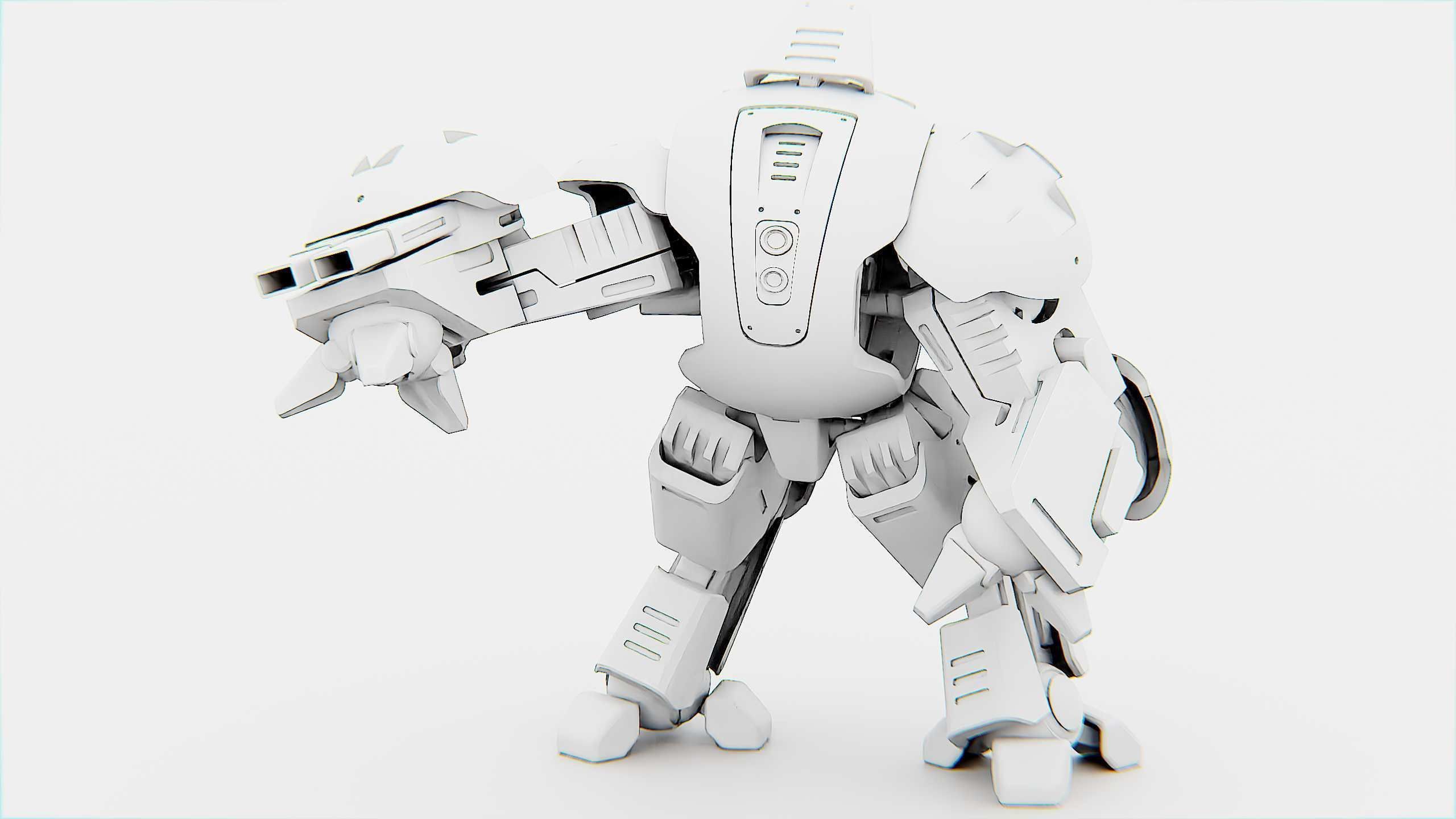 BATTLE DROID OKEANOS Rigged for Unreal Engine - Unity - MIXAMO 3D model_32