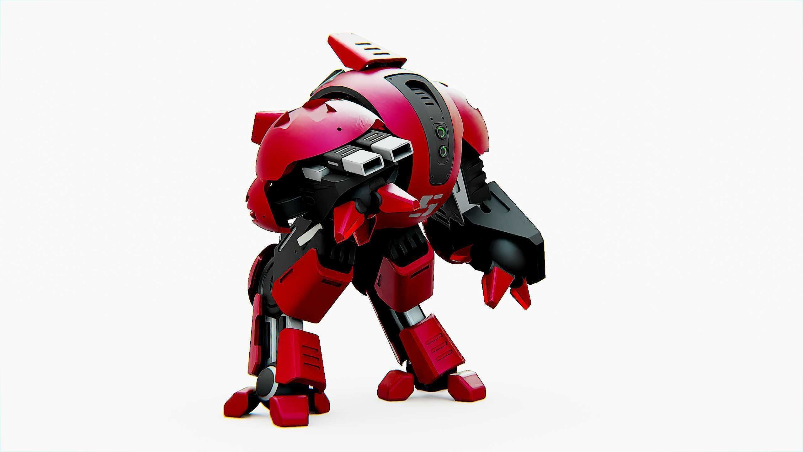 BATTLE DROID OKEANOS Rigged for Unreal Engine - Unity - MIXAMO 3D model_6