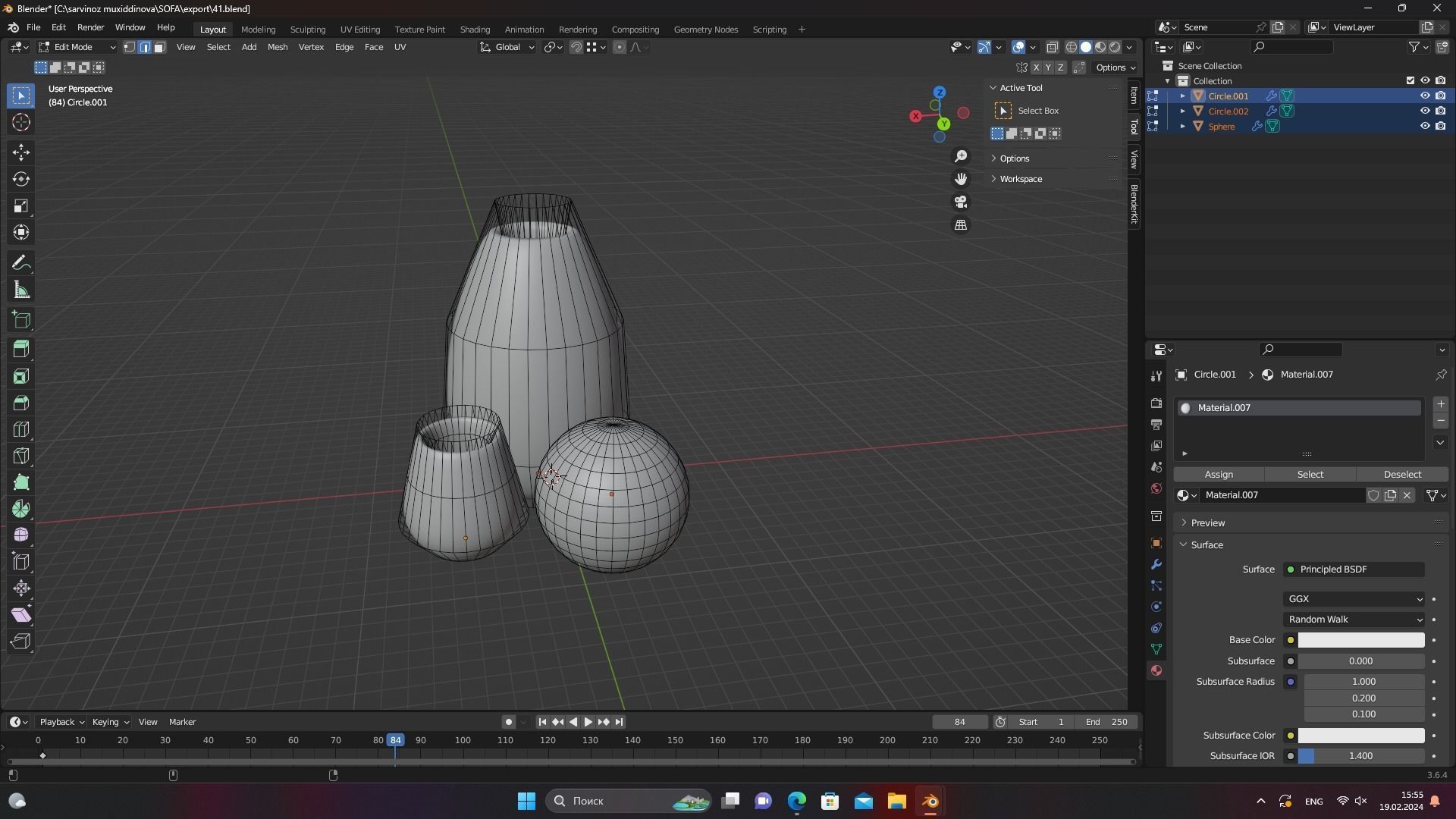 vase lowpoly 3D model_2