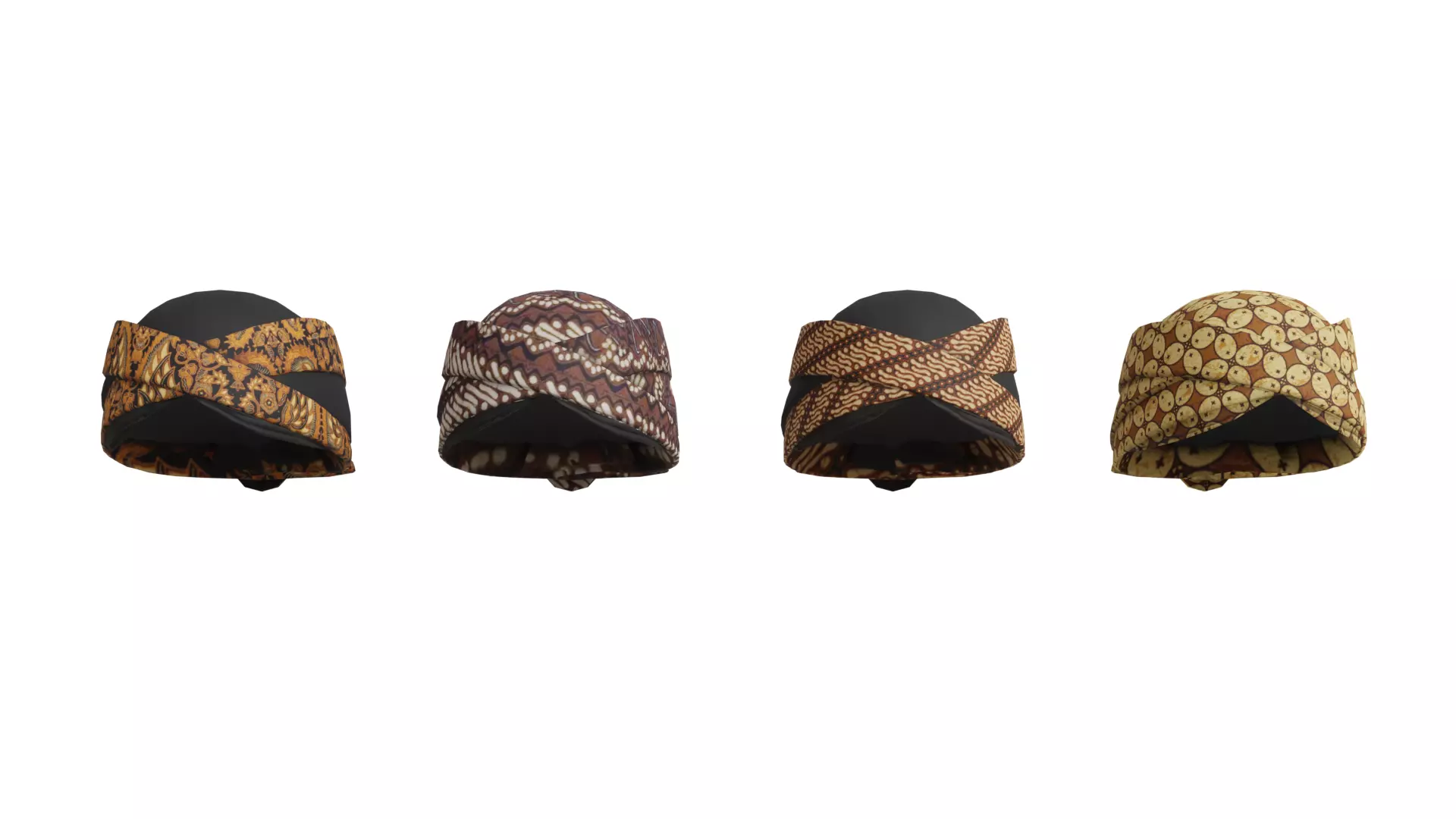 Blangkon Low-poly 3D model