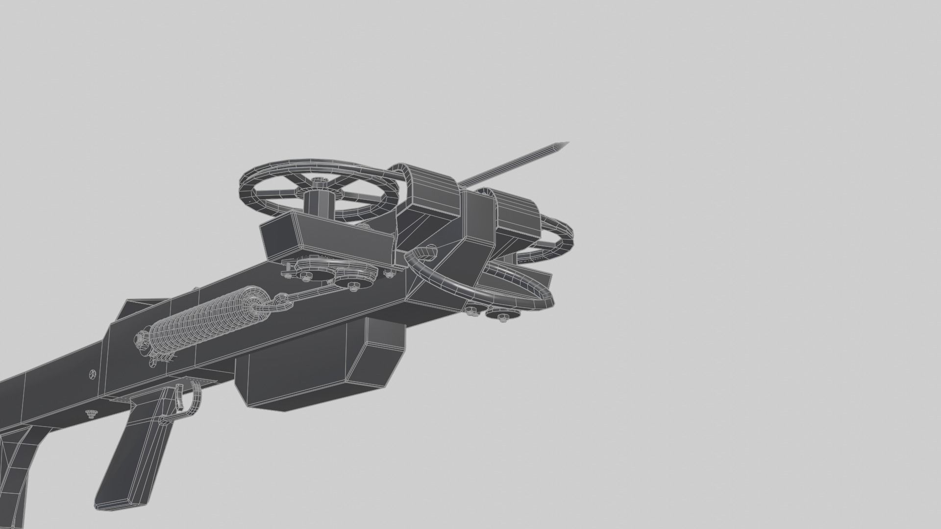 Hand Made Cross Bow Low-poly 3D model_12