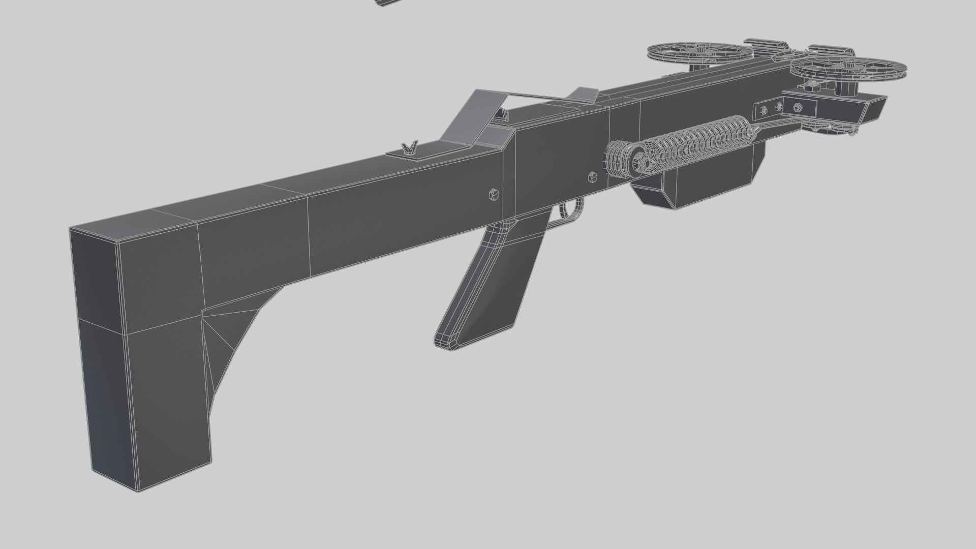 Hand Made Cross Bow Low-poly 3D model_10