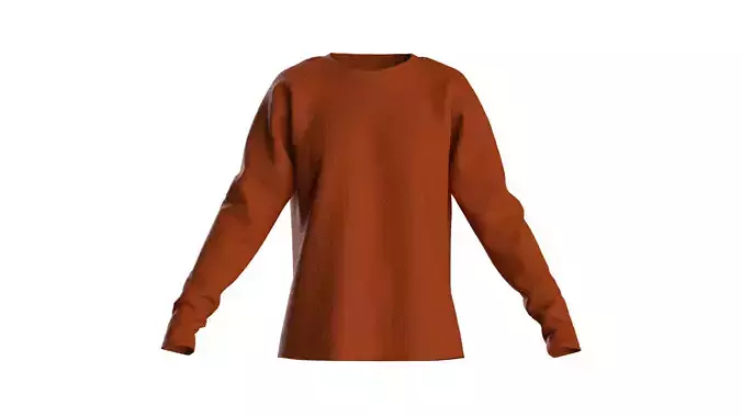 Female raglan longsleeve 3D model