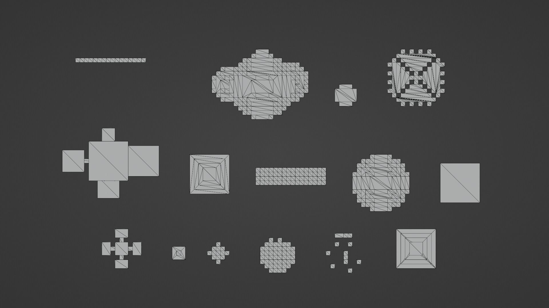 Isometric 3d Tree Set Low-poly 3D model_23