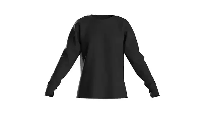 Female raglan longsleeve 3D model