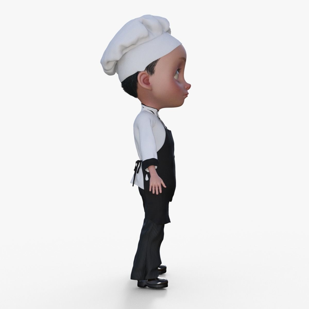 Cartoon Chef Rigged 3D model_6