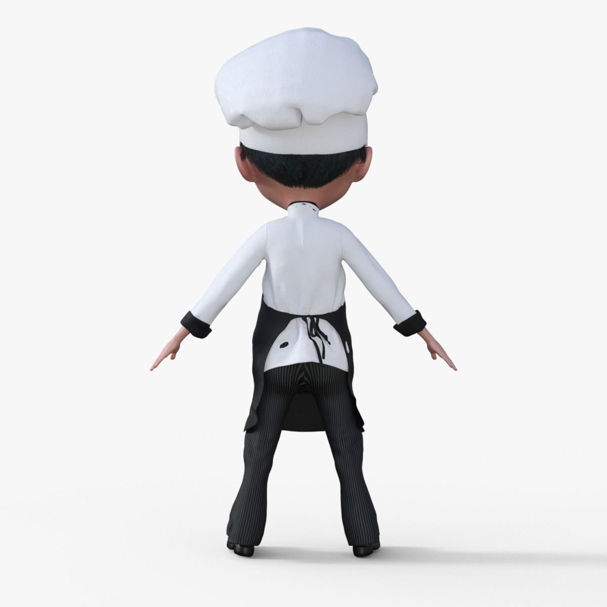 Cartoon Chef Rigged 3D model_4