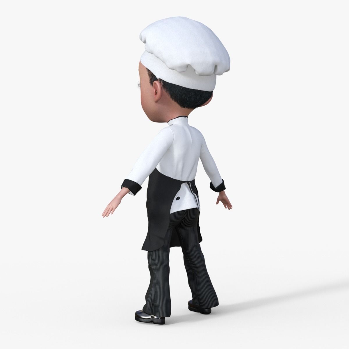 Cartoon Chef Rigged 3D model_3