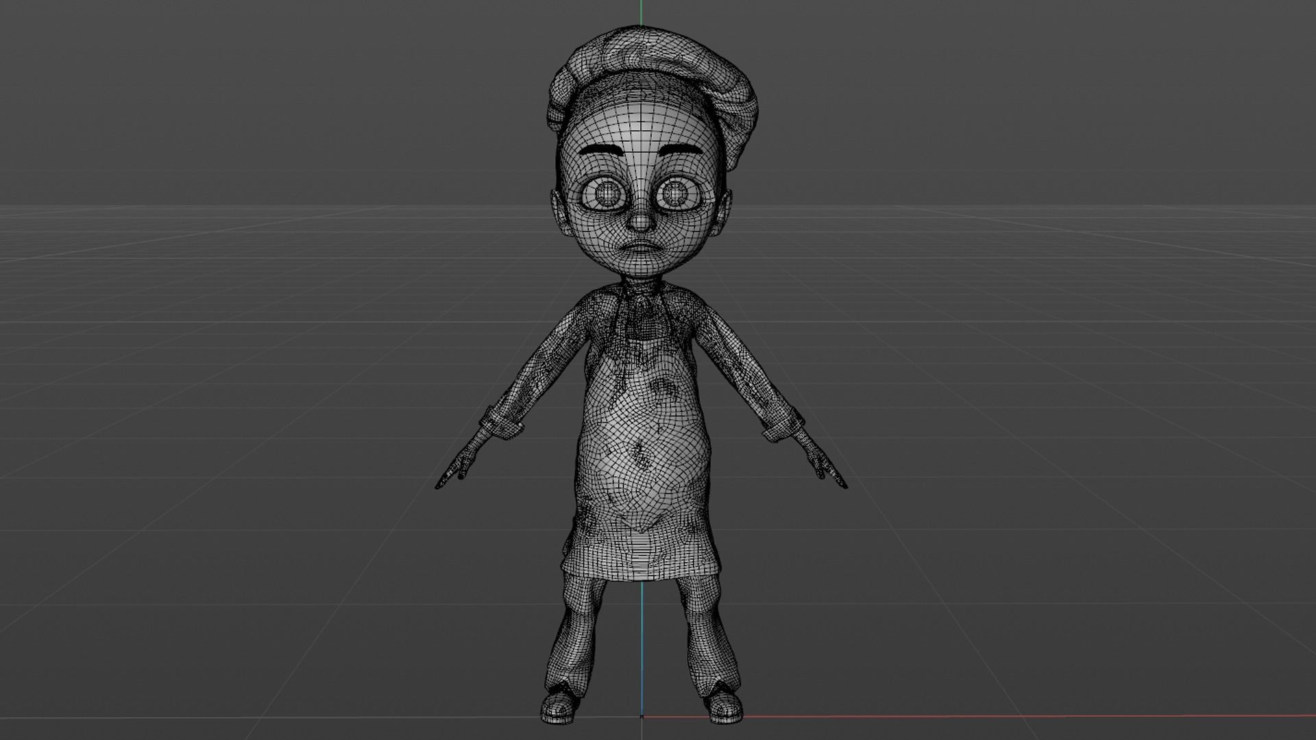 Cartoon Chef Rigged 3D model_37